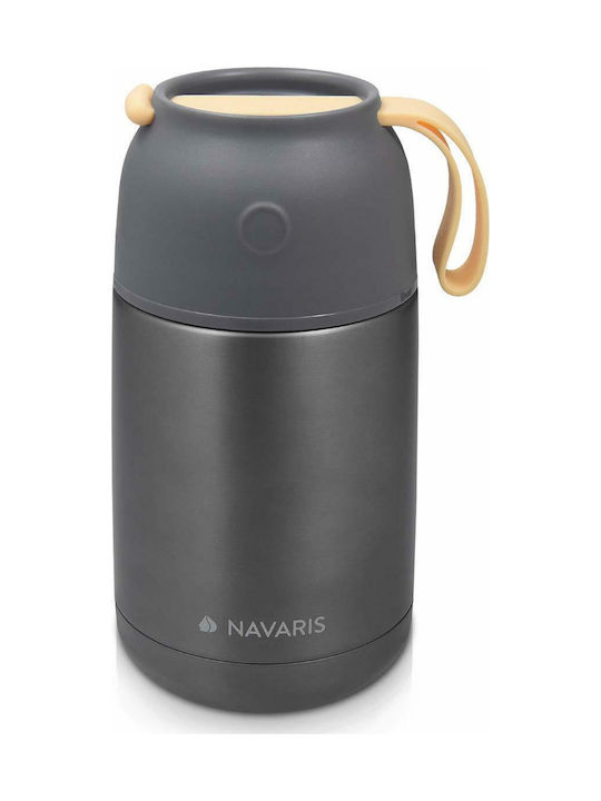 Navaris Δοχείο Φαγητού Θερμός Inox Γκρι 650ml