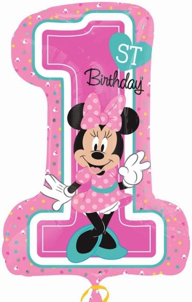 Disney Minnie  Pink First Birthday Foil Balloon 71 cm