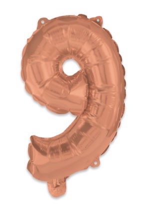 Number Rose Gold Number 9 Foil Balloon 95 cm
