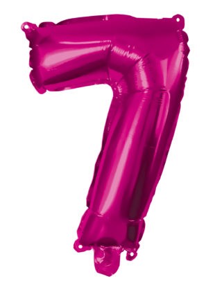 Number Hot Pink Number 7 Foil Balloon 95 cm