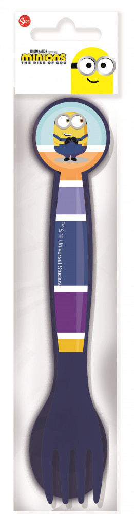 Minions Striped plastic cutlery set - 2 pieces