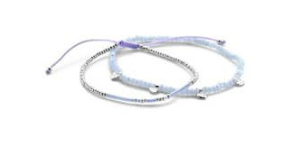 Victoria Silver Beaded Love Bracelet