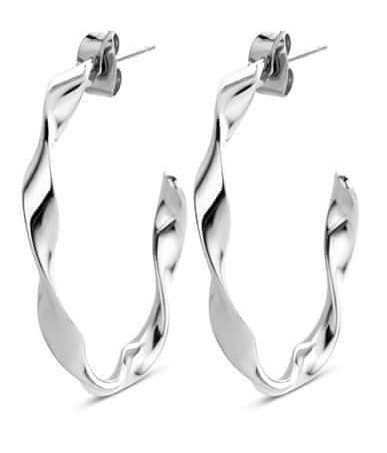 Victoria Silver Hoop Earrings