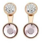 Victoria Rose gold colored earrings with colorful stones