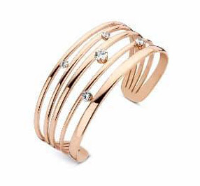 Victoria Rose gold colored white stone bracelet