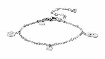 Victoria Silver-colored bracelet with white stones