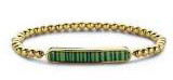 Victoria Gold-colored green patterned bracelet
