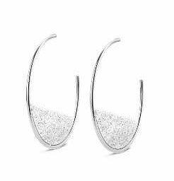 Victoria Silver Patterned Earrings