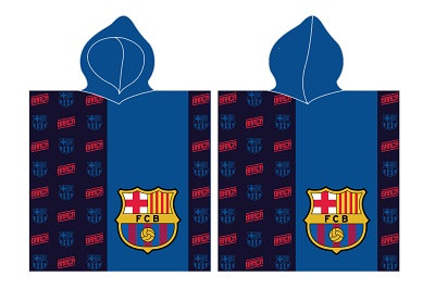 FC Barcelona Blue beach towel poncho 60x120 cm