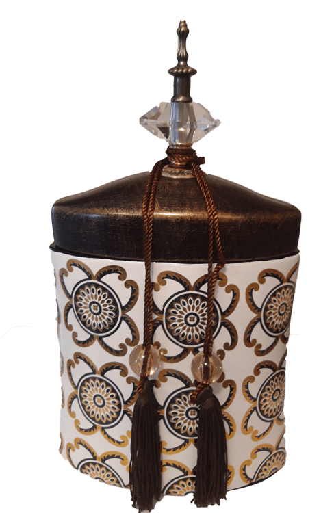 Βάζο Τζαρ Κεραμικό Με Καπάκι/Φούντα WB13-2002