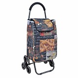 ΚΑΡΟΤΣΙ ΛΑΪΚΗΣ ΜΕΤΑΛΛΙΚΟ ΜΕ 2 ΤΡΙΠΛΕΣ ΡΟΔΕΣ PIZZA PASTA ΣΑΚΟ 44x33x99εκ. ANKOR 821716