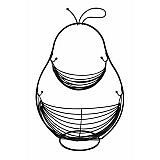 ΦΡΟΥΤΙΕΡΑ ΔΙΩΡΟΦΗ ΑΧΛΑΔΙ ΜΕΤΑΛΛΙΚΗ ΜΑΥΡΗ 34,5x26x51,5εκ.ANKOR