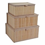 ΣΕΤ 3 ΚΟΥΤΙΑ ΑΠΟΘΗΚΕΥΣΗΣ ΜΠΑΜΠΟΥ ΣΕ ΦΥΣΙΚΟ ΧΡΩΜΑ ANKOR