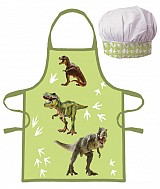 Dinosaur T-Rex children's apron 2-piece set