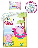 Peppa malac Beach ágyneműhuzat 140×200cm, 70×90 cm