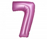 Number Satin Pink Pink Number 7 Foil Balloon 76 cm
