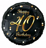 Happy Birthday B&C Gold Happy Birthday 40 Foil Balloon 36 cm