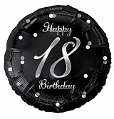 Happy Birthday B&C Silver Happy Birthday 18 foil balloon 36 cm