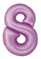 Number Lavender Mat Lavender Number 8 Foil Balloon 76 cm