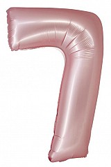 Number Light Pink Mat Pink number 7 foil balloon 76 cm