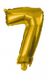 Number Gold, Gold mini number 7 foil balloon 33 cm