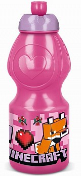 Minecraft Girls Line flask, sports bottle 400 ml