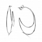 Victoria Silver Hoop Earrings