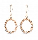 Victoria Rose gold hoop earrings