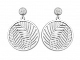 Victoria Silver Leaf Pattern Earrings