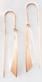 Victoria Rose gold saber earrings