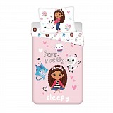 Gabby's Dollhouse Sleepy bedding cover 140×200cm, 65×65 cm
