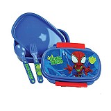 Spiderman Dino-Webs sandwich box + cutlery set