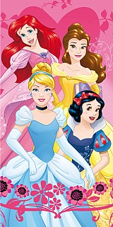 Disney Princess Heart bath towel, beach towel 70x140cm
