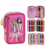 Barbie Bestie Vibes Loaded Pencil Case, 3-level