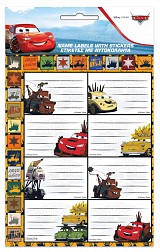 Disney Cars Road notebook label with stickers, pack of 16