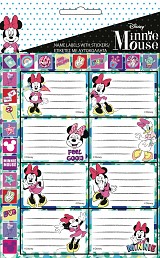 Disney Minnie  Smiles notebook label with stickers, 16 pieces