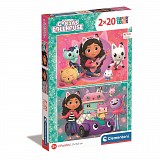 Gabby's Dollhouse Cat-world 2x20 pieces Clementoni puzzle  CMC24802