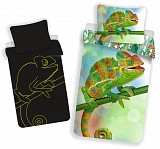 Animals Chameleon Glow-in-the-Dark Bedding Set 140×200cm, 70x90 cm