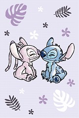 Disney Lilo and Stitch Purple fleece blanket 100x150cm