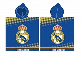 Real Madrid Blue beach towel poncho 55x110 cm