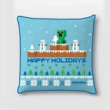 Minecraft Happy Holidays Christmas Pillowcase 40x40 cm Velvet