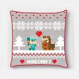 Minecraft Holiday Christmas decorative pillow cover 40x40 cm Velvet