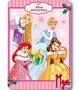 Disney Princess Festive Fairy Christmas Fleece Blanket 100x140cm