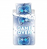 Gamer Game Over bedding set 140×200cm, 70×90 cm