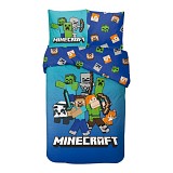 Minecraft Block World bedding set 140x200cm, 65x65 cm