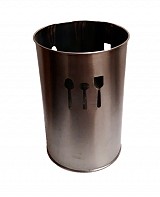 Κουταλοθήκη Στρογγυλή Μεταλλική Chrome