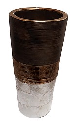 Κεραμικό Σωλήνας Βάζο Χρυσό-Φίλντισι