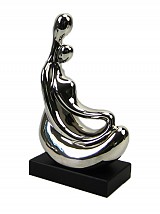 Κεραμική διακοσμητική φιγούρα ζευγάρι ασημί