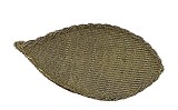 Polyresin Light Green-Χρυσό Πιατέλα Φύλλο 35x17εκ