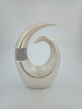 Διακοσμητική Κεραμική Σαμπανιζέ Φλόγα Με Στρας 20x9.5x30cm